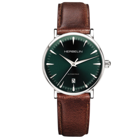 Automatic Watch - Herbelin Inspiration Automatic Men's Green Watch 1647AP16BR