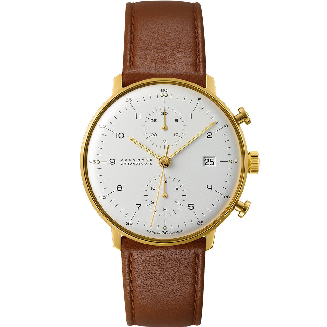 Automatic Watch - Junghans Max Bill Chronoscope Men's Brown Watch 27/7800.02