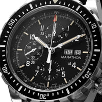 Thumbnail for Automatic Watch - Marathon Jumbo Diver/Pilot's Automatic Chronograph (CSAR) - 46mm US Government Markings Stainless Steel WW194014BRACE