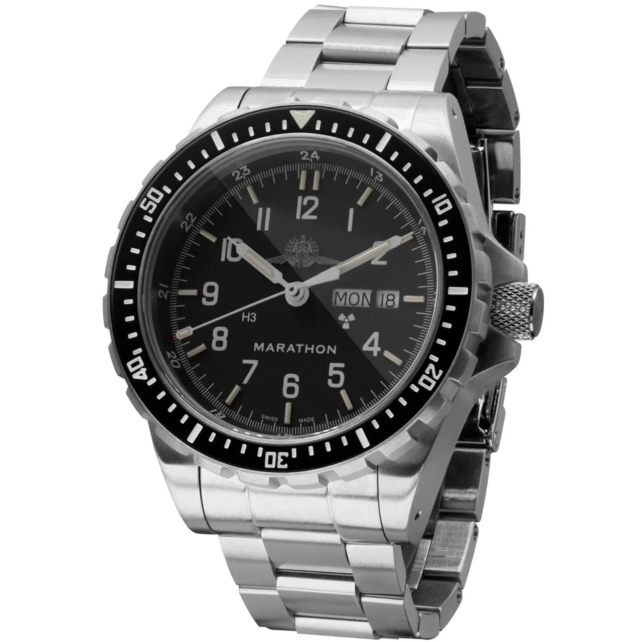 Automatic Watch - Marathon Jumbo Diver's Automatic (JDD) - 46mm Yamam Stainless Steel WW194021BRACE-YAMAM