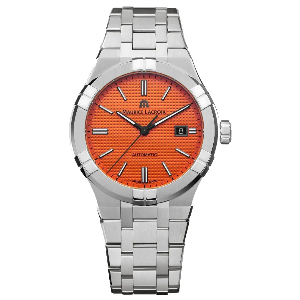 Automatic Watch - Maurice Lacroix Aikon Automatic Limited Summer Edition 42mm Men's Orange Watch AI6008-SS00F-530-E