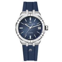 Thumbnail for Automatic Watch - Maurice Lacroix Men's Blue Aikon Automatic Rubber Watch AI6007-SS000-430-4