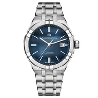 Thumbnail for Automatic Watch - Maurice Lacroix Men's Blue Aikon Automatic Stainless Steel Watch AI6008-SS002-430-1