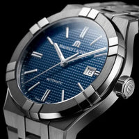 Thumbnail for Automatic Watch - Maurice Lacroix Men's Blue Aikon Automatic Stainless Steel Watch AI6008-SS002-430-1