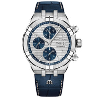 Thumbnail for Automatic Watch - Maurice Lacroix Men's Silver Aikon Chronograph Watch AI6038-SS001-131-1