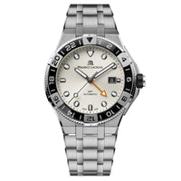 Thumbnail for Automatic Watch - Maurice Lacroix Men's White Aikon  Venturer GMT Stainless Steel Watch AI6158-SS002-130-1