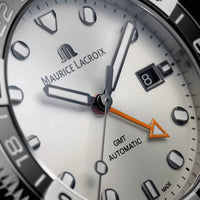 Thumbnail for Automatic Watch - Maurice Lacroix Men's White Aikon  Venturer GMT Stainless Steel Watch AI6158-SS002-130-1