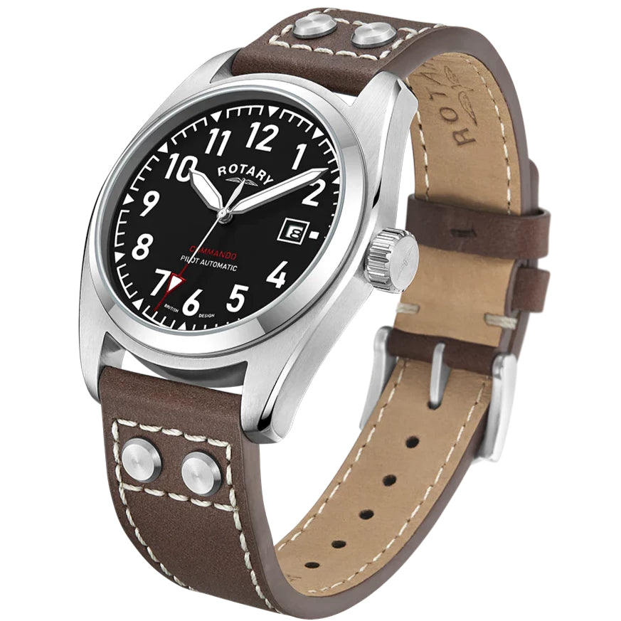 Automatic Watch - Rotary Commando Pilot Auto Men's Brown Watch GS05470/19