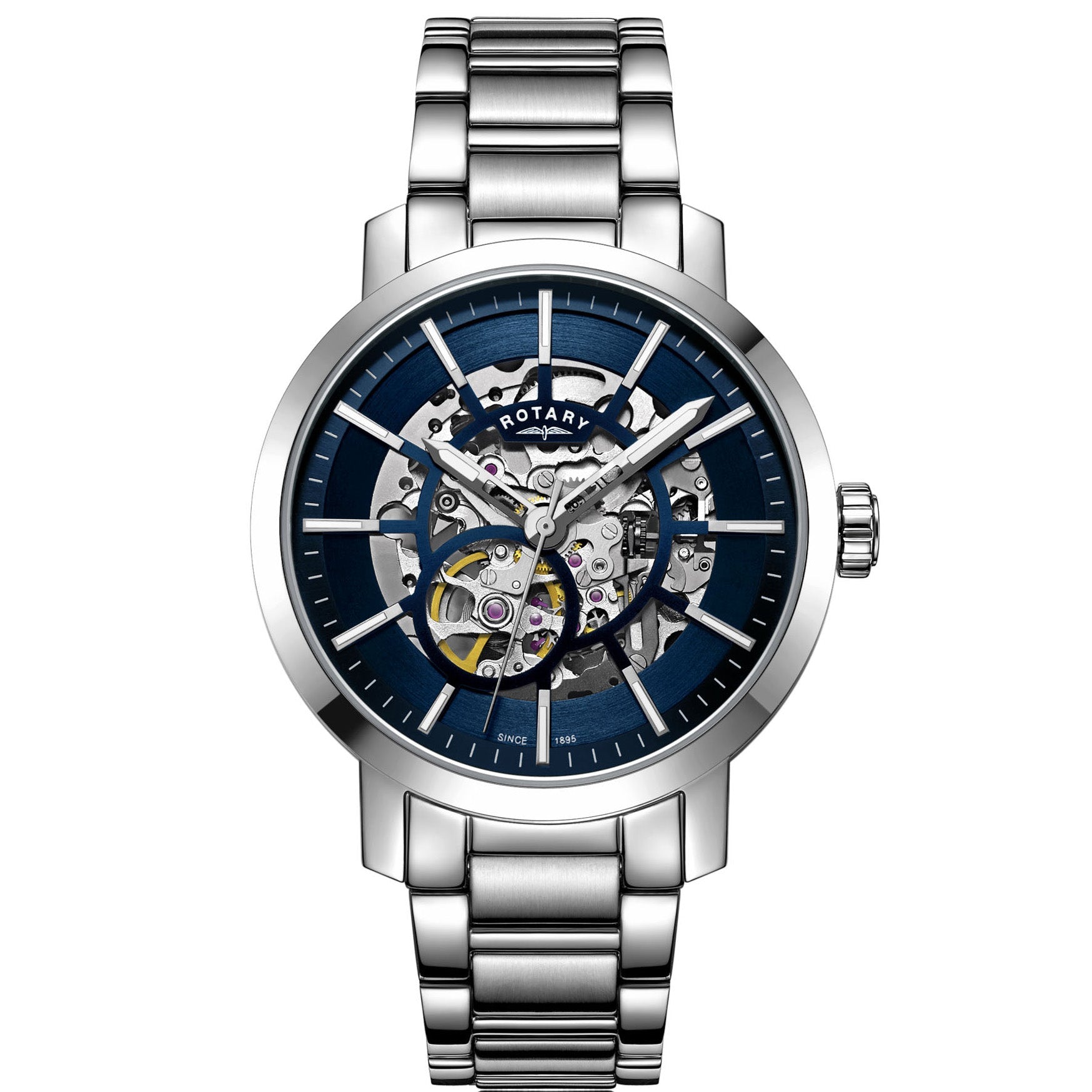 Automatic Watch - Rotary Greenwich Skeleton Men's Blue Watch GB05350/05