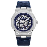 Thumbnail for Automatic Watch - Rotary Regent Skeleton Men's Blue Watch GS05415/05