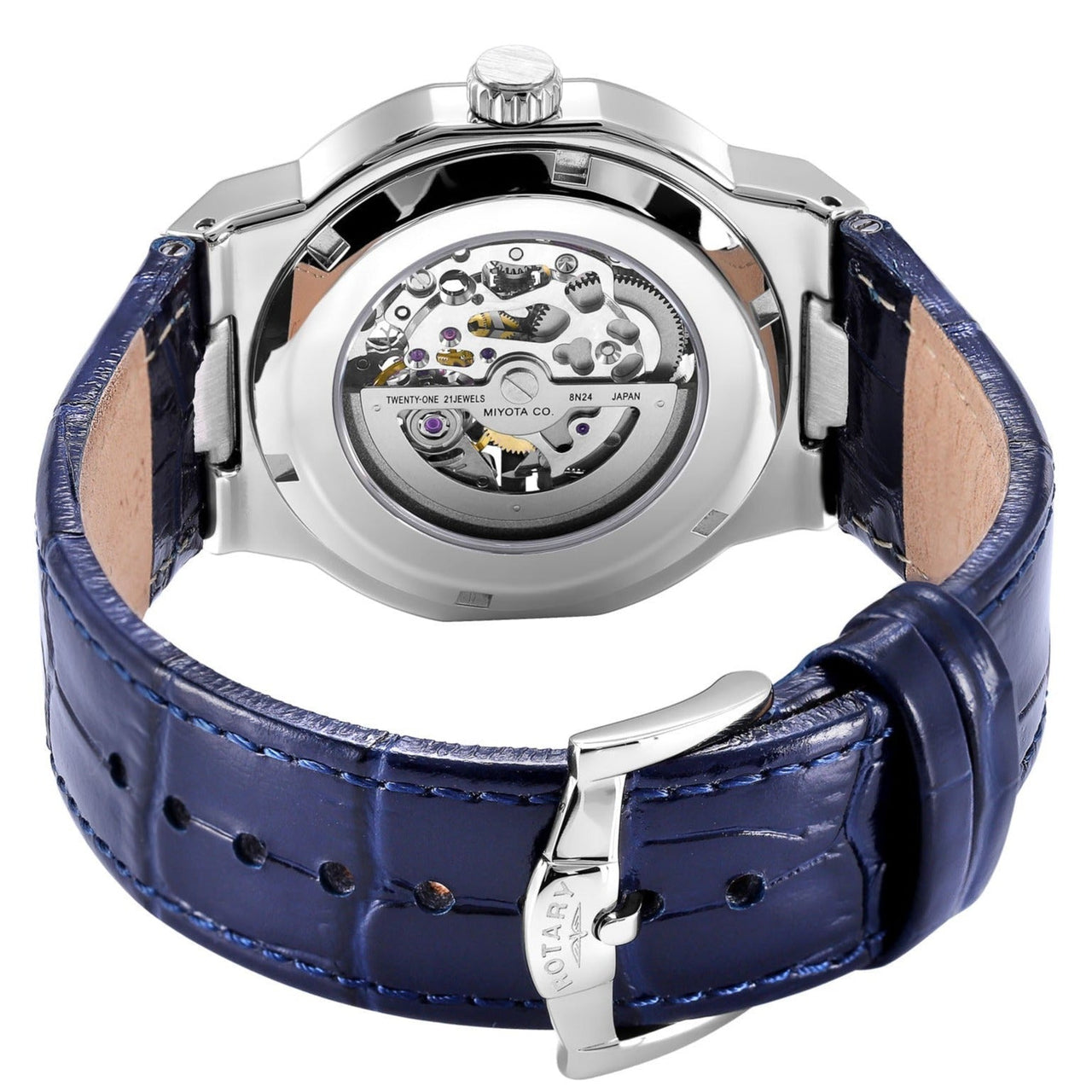 Automatic Watch - Rotary Regent Skeleton Men's Blue Watch GS05415/05