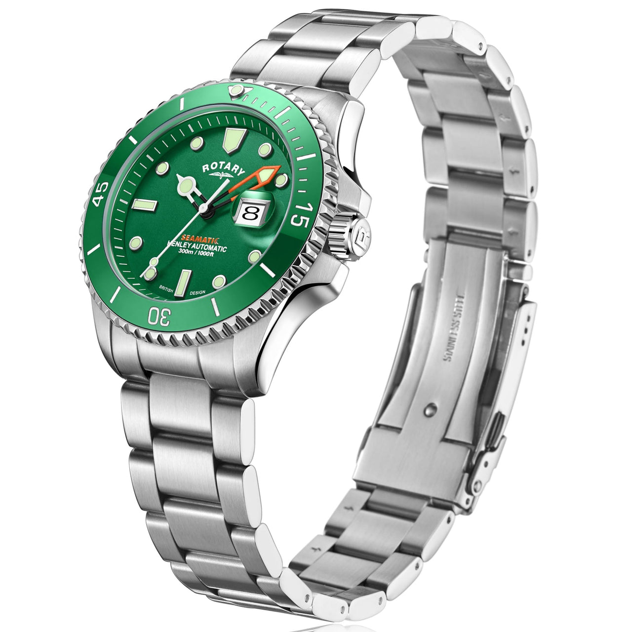 Automatic Watch - Rotary Seamatic Men's Green Watch GB05430/24