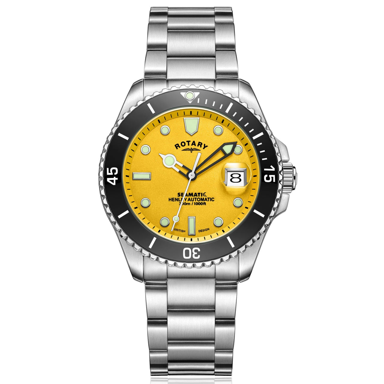 Automatic Watch - Rotary Seamatic Men's Yellow Watch GB05430/27