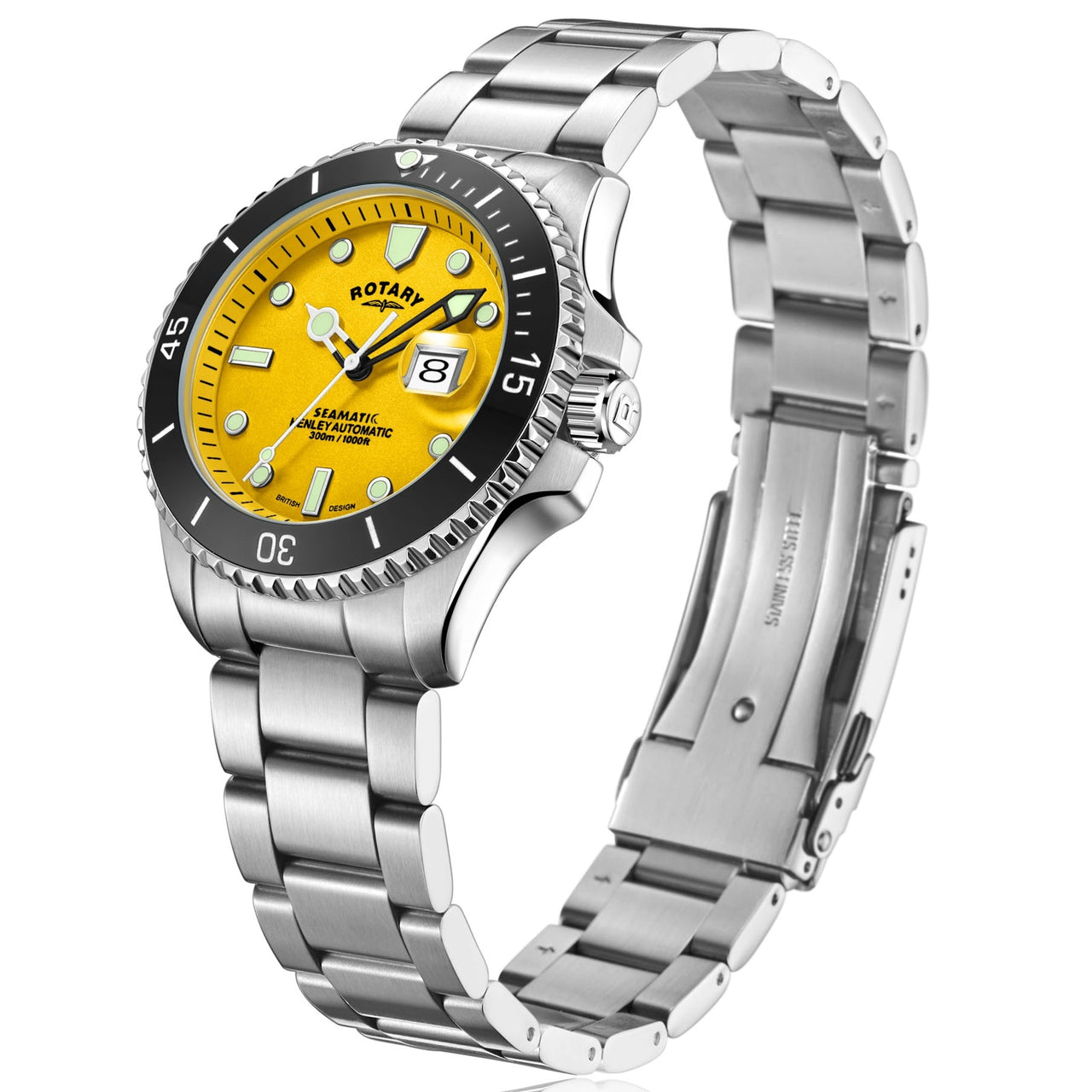 Automatic Watch - Rotary Seamatic Men's Yellow Watch GB05430/27