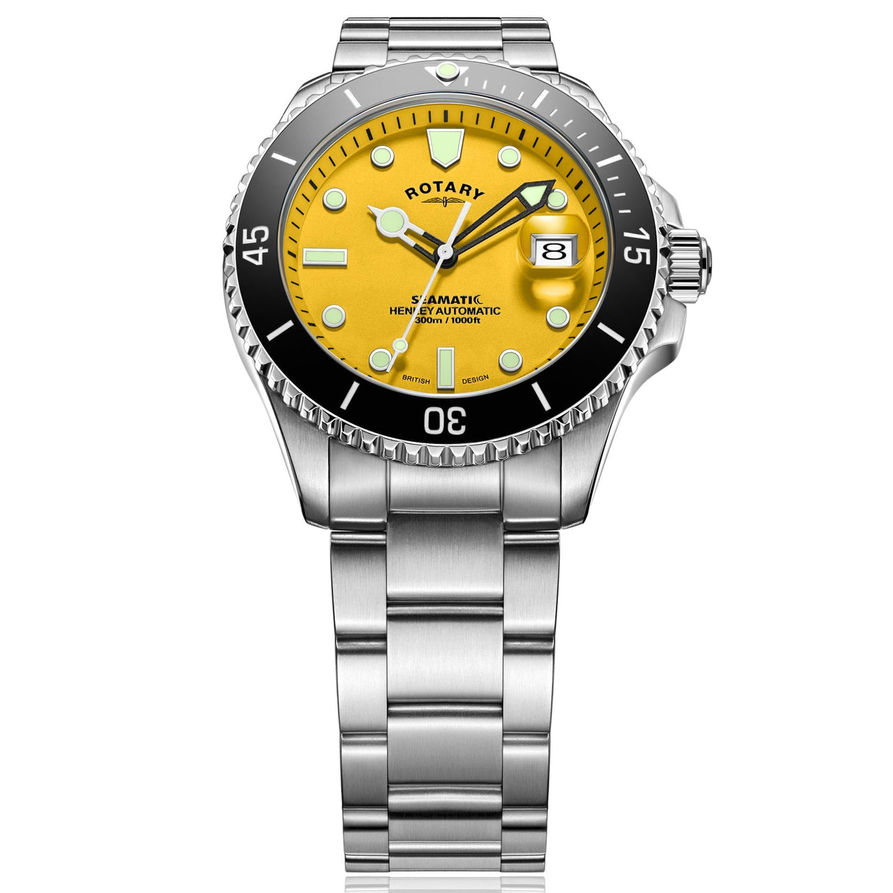 Automatic Watch - Rotary Seamatic Men's Yellow Watch GB05430/27