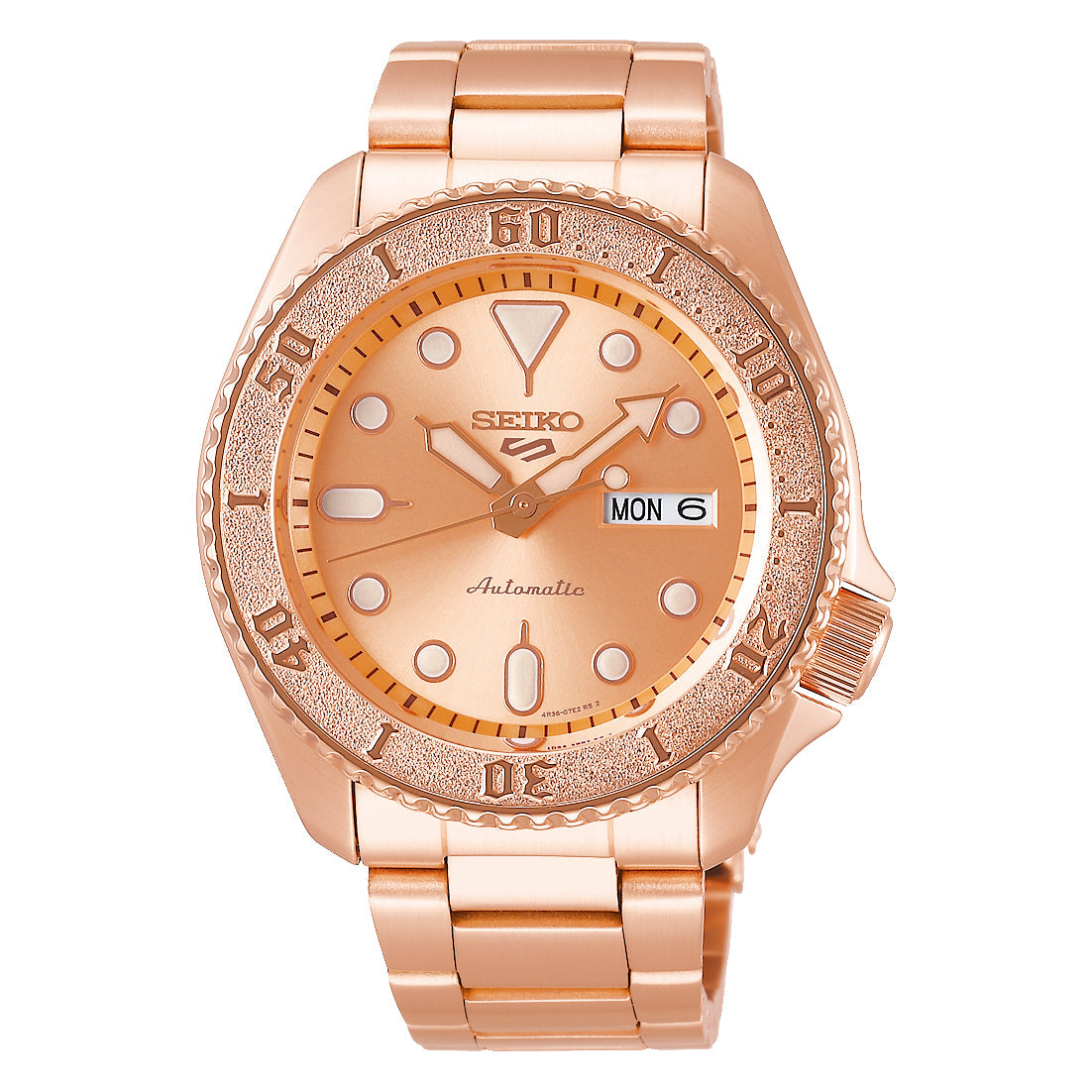 Automatic Watch - Seiko Men's Rose Gold 5 Sports Watch SRPE72K1