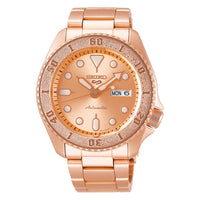 Thumbnail for Automatic Watch - Seiko Men's Rose Gold 5 Sports Watch SRPE72K1