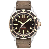 Thumbnail for Spinnaker Hull Diver Men’s Brown Leather Automatic Watch