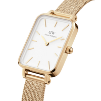 Thumbnail for Daniel Wellington Quadro Pressed Evergold Ladies White Watch DW00100556