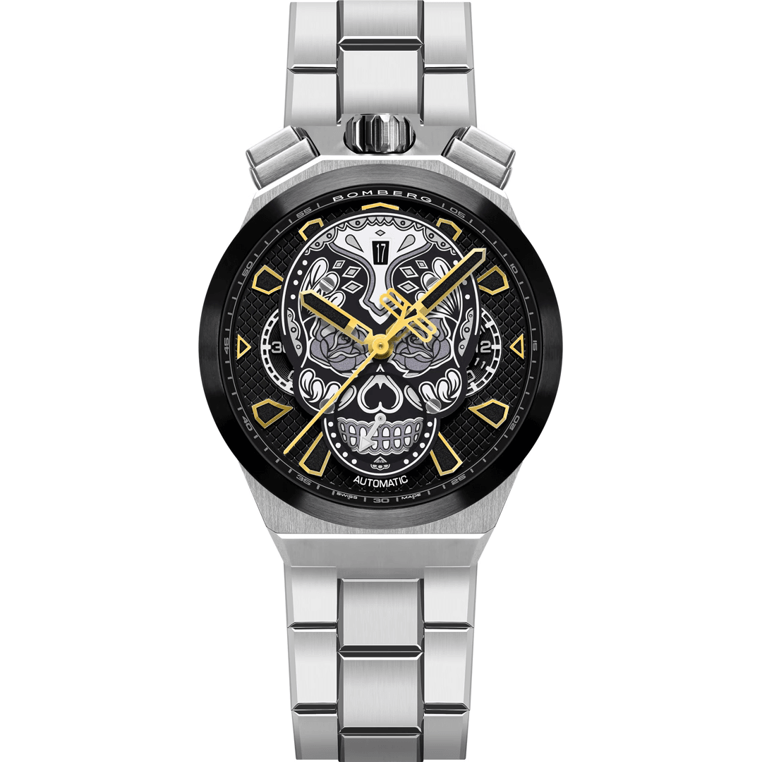 Bomberg Men's Bolt-68 Neo Calaveras Black Silver BF44CHASP.04-4.12