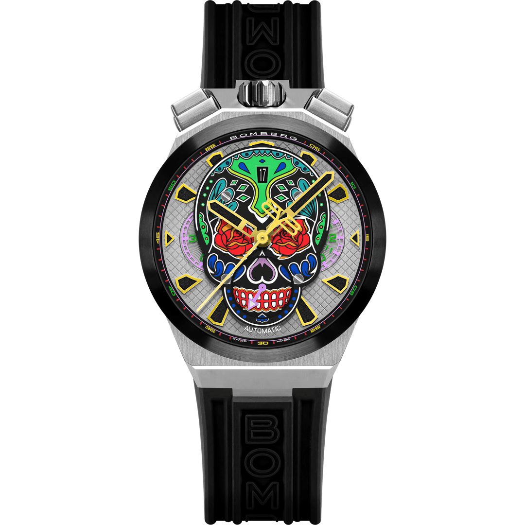 Bomberg Men s Bolt 68 Neo Calaveras Multicolour Watch BF44CHASP.04 6.12 from Watches and Crystals Watches Crystals