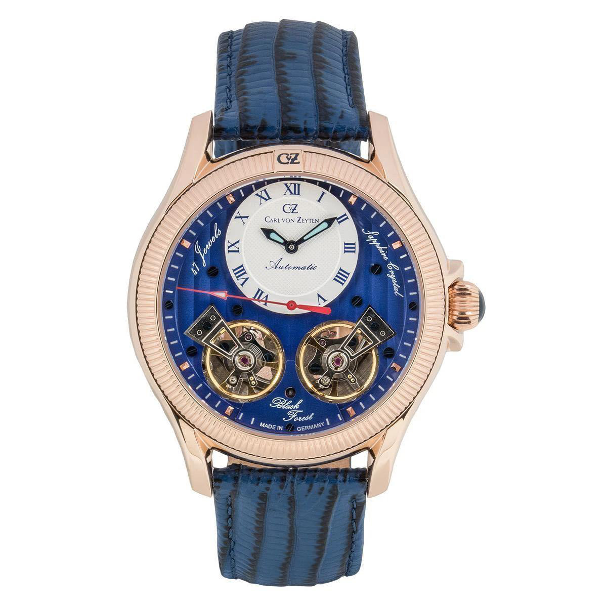 Carl von Zeyten Forest House 46mm Automatic Limited Edition Rose Gold Blue Watch