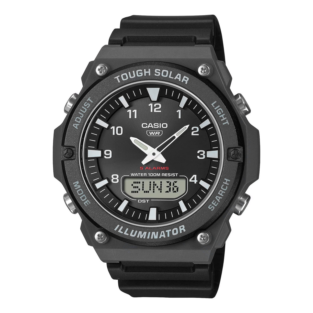 Casio Tough Solar 50mm Black Men's Watch