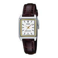 Thumbnail for Casio Slim Dress 22mm Ladies Brown Leather