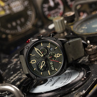 Thumbnail for Chronograph Watch - AVI-8 Deep Green Black Hawker HunterChronograph Watch AV-4052-08