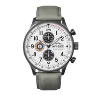 Thumbnail for Chronograph Watch - AVI-8 Ivory Greyscale Hawker Hurricane Chronograph Watch AV-4011-0B