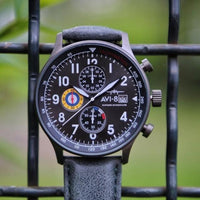 Thumbnail for Chronograph Watch - AVI-8 Military Green Hawker Hurricane Chronograph Watch AV-4011-0D