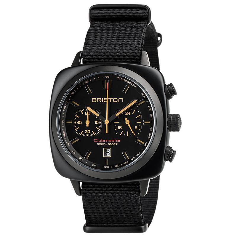 Chronograph Watch - Briston Black Clubmaster Sport Nylon Chronograph Briston Watch 18142.PBAM.BS.4.NB