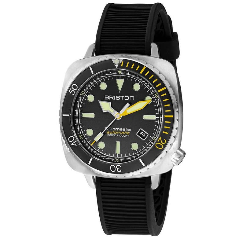 Chronograph Watch - Briston Black Diver Pro Automatic Watch 20644.S.DP.34.RB