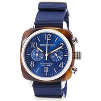 Thumbnail for Chronograph Watch - Briston Blue Clubmaster Classic Chronograph Watch 15140.SA.T.9.NNB