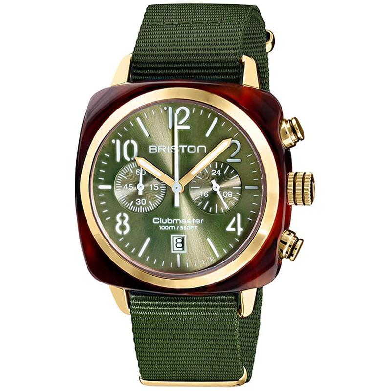 Chronograph Watch - Briston Green Clubmaster Classic Chronograph Watch 19140.PYAT.26.NOL