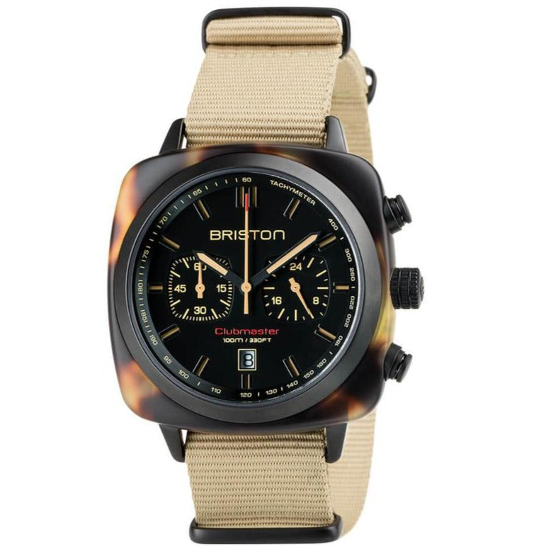 Chronograph Watch - Briston Taupe Clubmaster Sport Chronograph Watch 18142.PBAM.TSS.5.NK