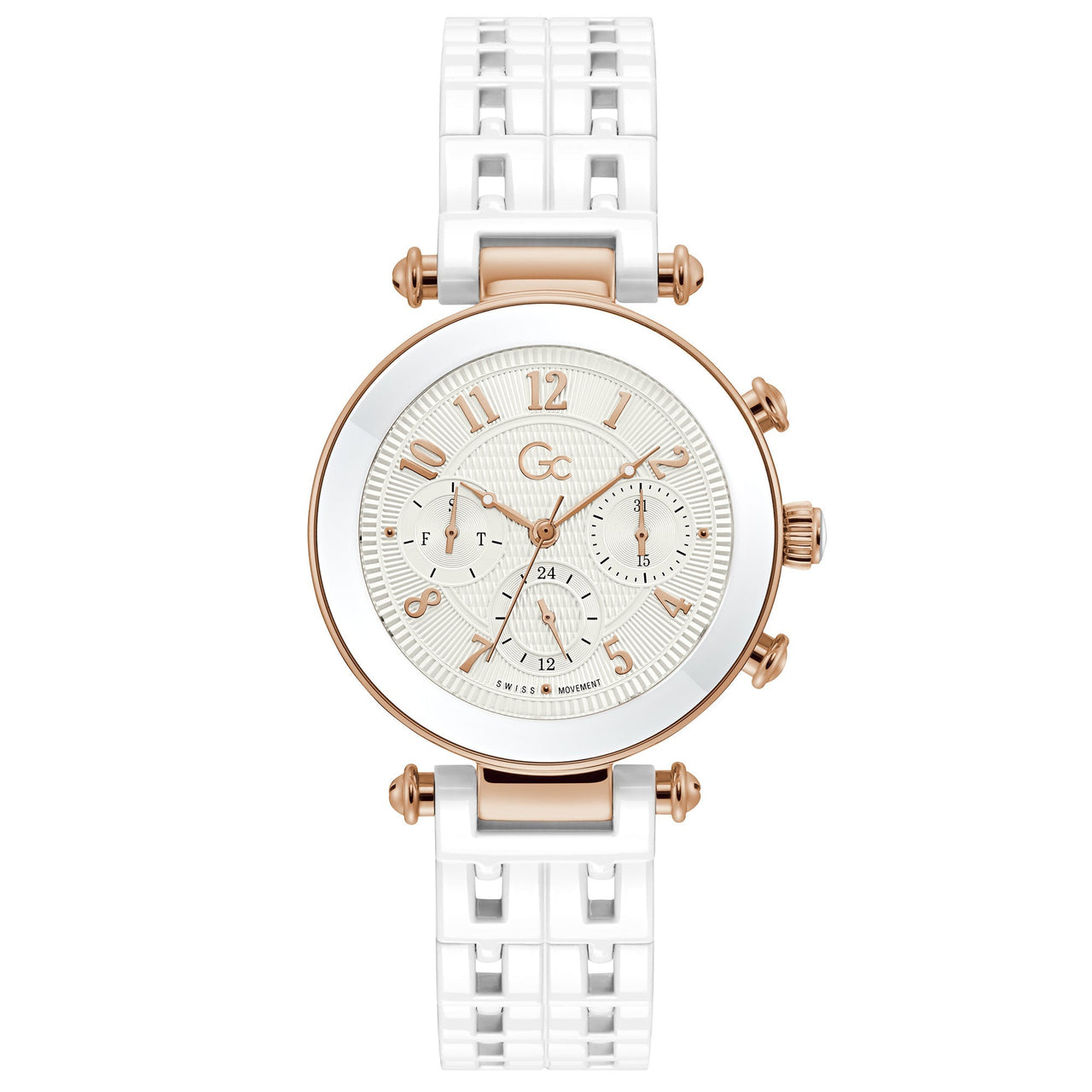 Chronograph Watch - GC PrimeChic Ladies White Watch Y65001L1MF