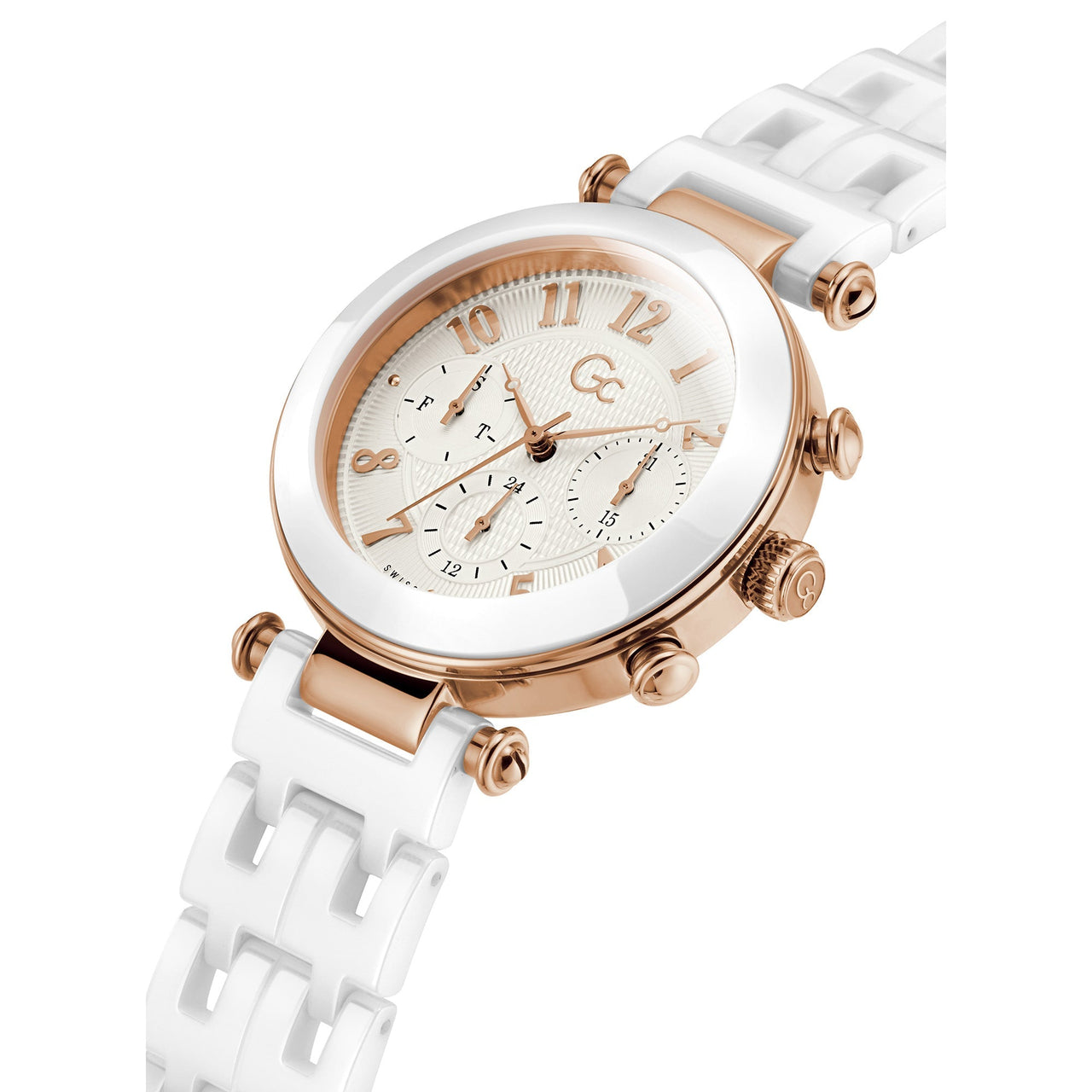 Chronograph Watch - GC PrimeChic Ladies White Watch Y65001L1MF