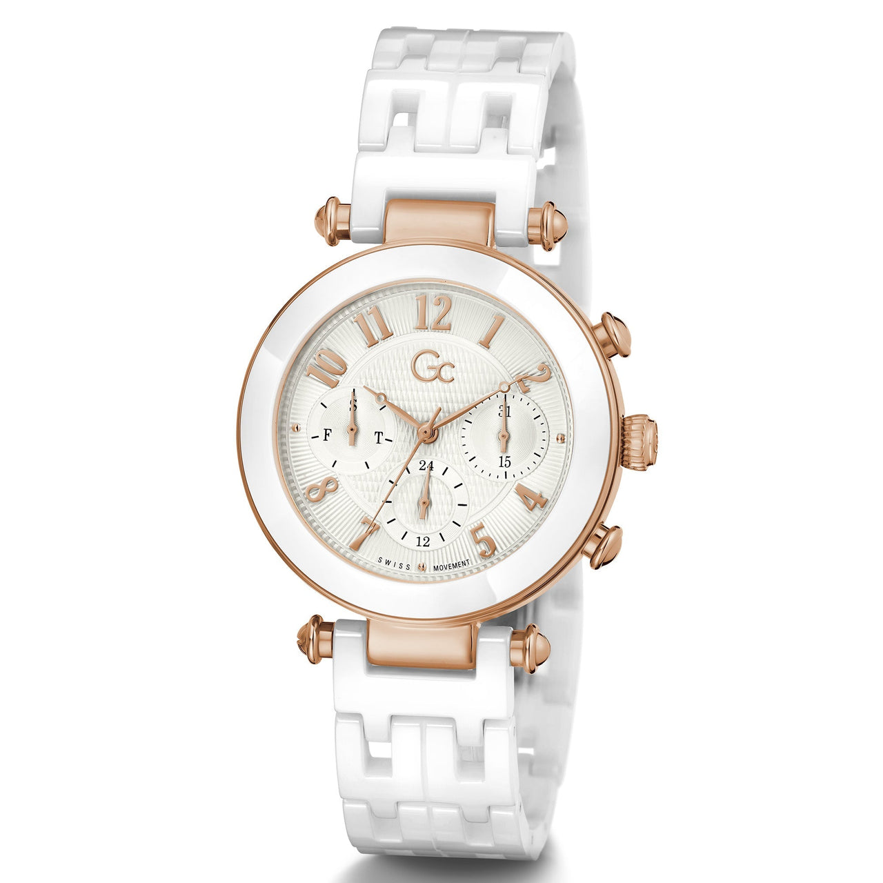 GC PrimeChic Ladies White Watch Y65001L1MF from Watches and Crystals Watches Crystals