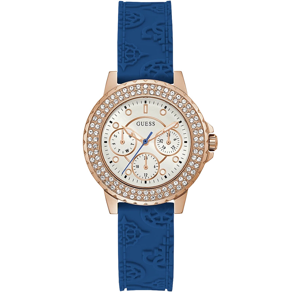 Chronograph Watch - Guess Crown Jewel Ladies Blue Watch GW0411L2