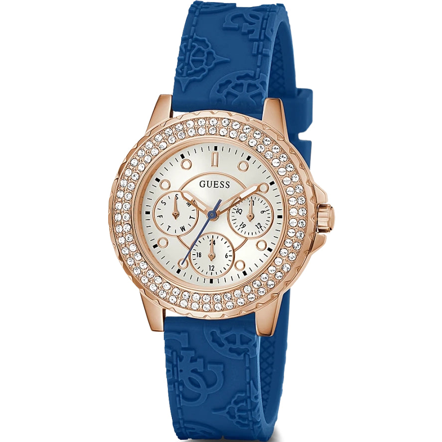 Chronograph Watch - Guess Crown Jewel Ladies Blue Watch GW0411L2