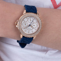 Thumbnail for Chronograph Watch - Guess Crown Jewel Ladies Blue Watch GW0411L2