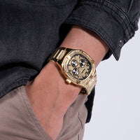 Thumbnail for Chronograph Watch - Guess Duke Men's Gold Watch GW0576G2