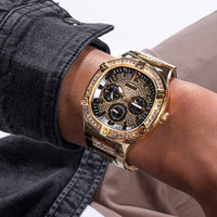 Thumbnail for Chronograph Watch - Guess Duke Men's Gold Watch GW0576G2