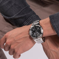 Thumbnail for Chronograph Watch - Guess Duke Men's Silver Watch GW0576G1