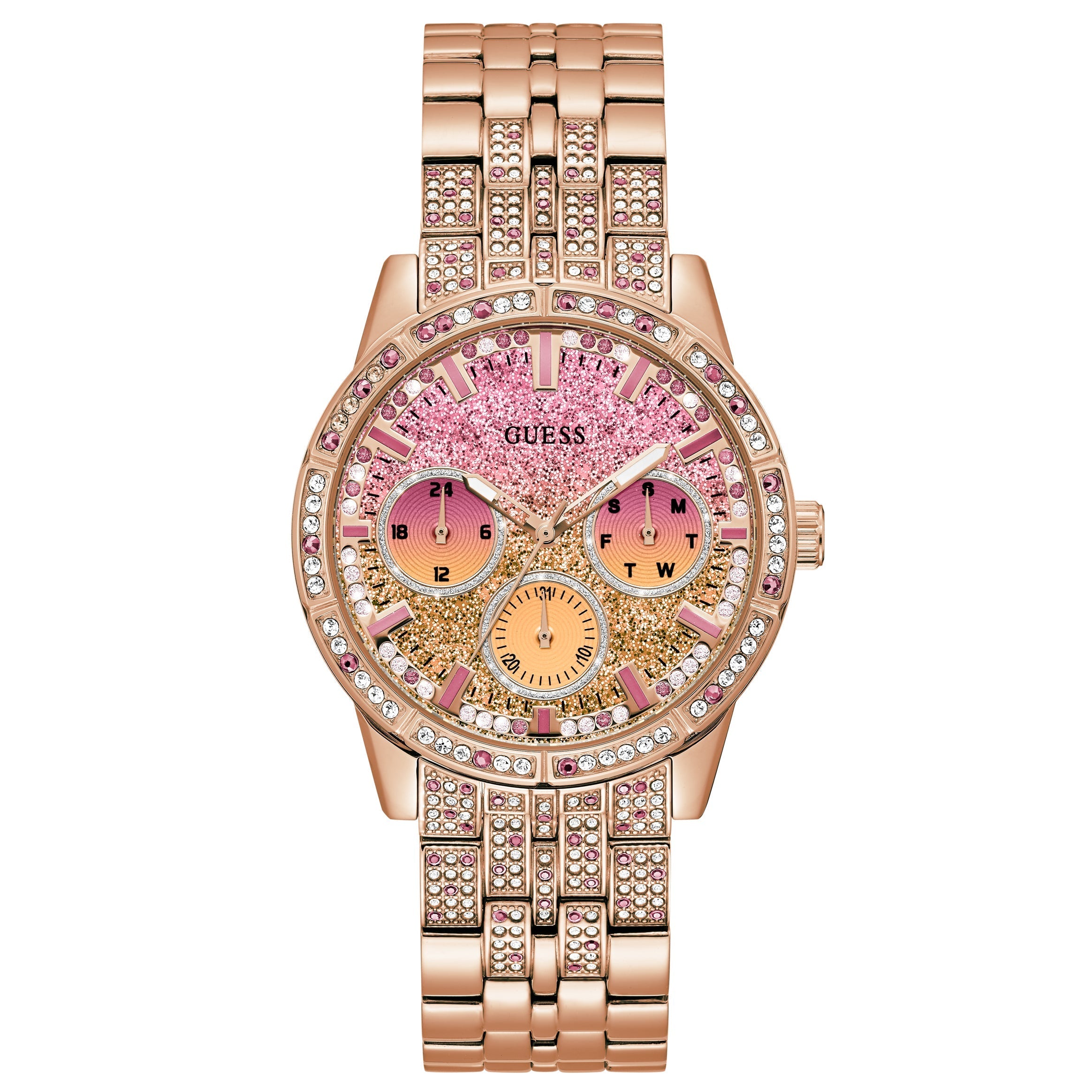 Chronograph Watch - Guess GW0365L3 Ladies Cascade Rose Gold Watch