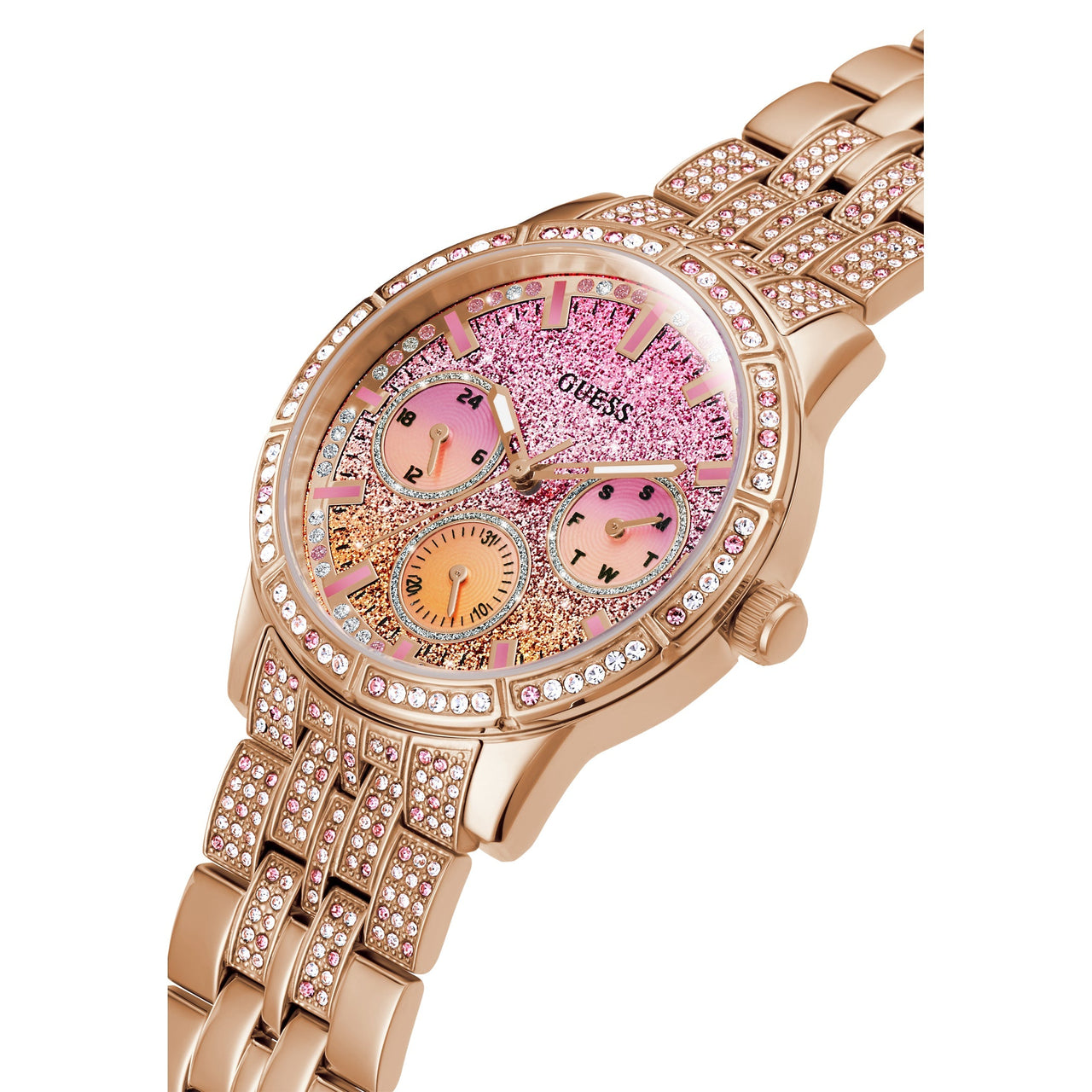 Chronograph Watch - Guess GW0365L3 Ladies Cascade Rose Gold Watch