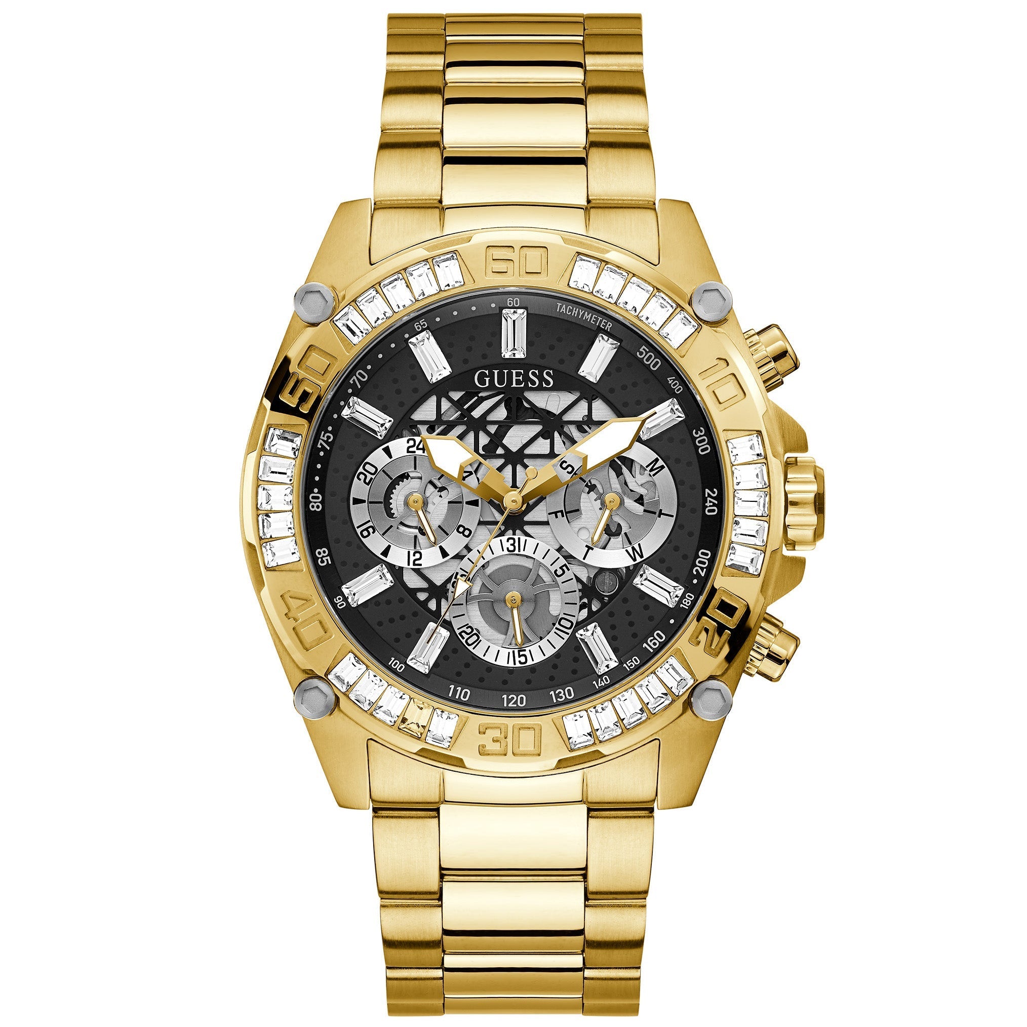 Chronograph Watch - Guess GW0390G2 Men's Trophy Gold Watch