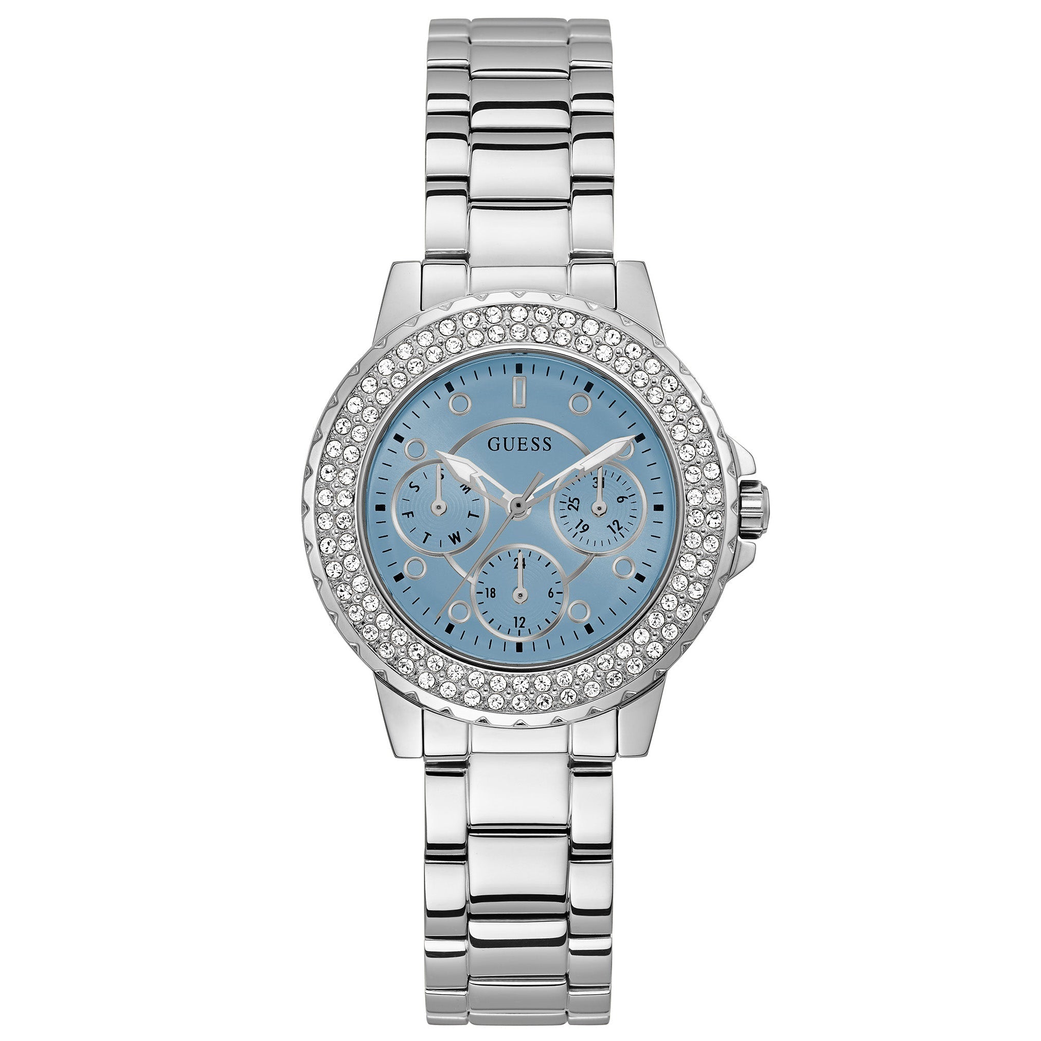 Chronograph Watch - Guess GW0410L1 Ladies Crown Jewel Blue Watch