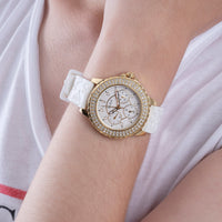 Thumbnail for Chronograph Watch - Guess GW0411L1 Ladies Crown Jewel White Watch